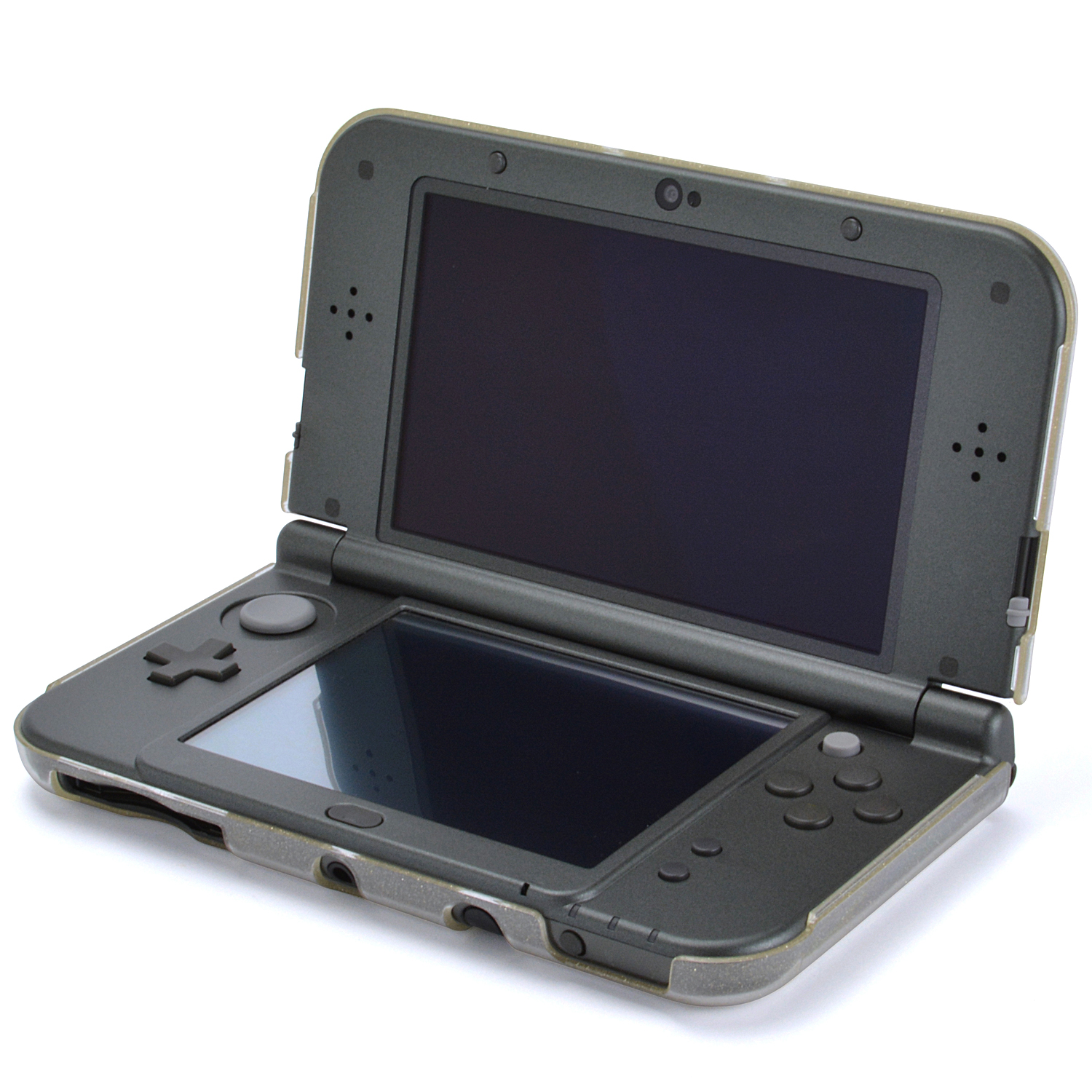 日本未発売】 3DSLL周辺機器 ゲームテック製 3DSLL用プロテクトカバー ジュエリーカバー:ソフトタイプ ブラックグリッター 
